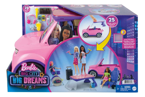 Hot Wheels Barbie Big City Big Dreams Suv Concierto, Muñeca 