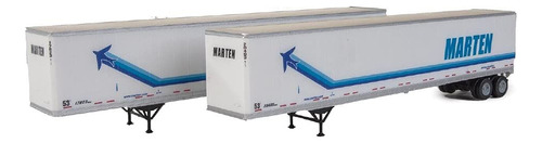 Escala Ho 53' Stoughton Trailer 2-pack Marten Azul