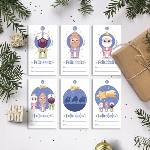 Imagen 2 de 3 de Etiquetas Tags Imprimibles Reyes Magos Para Regalos