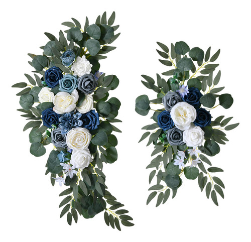 2 Pçs De Arco De Casamento Flores Artificiais Ornamento