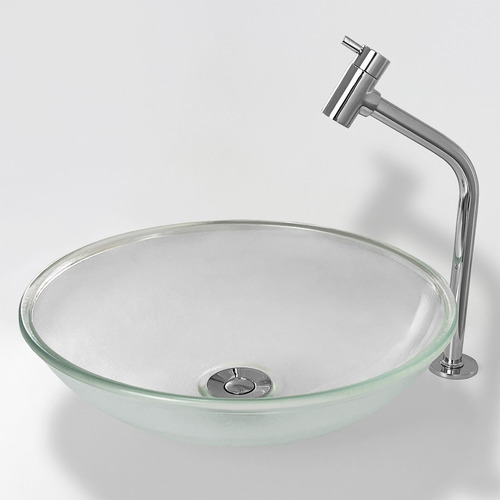 Lavabo de baño de vidrio robusto Cuba | Lavabo de lujo con zafiro