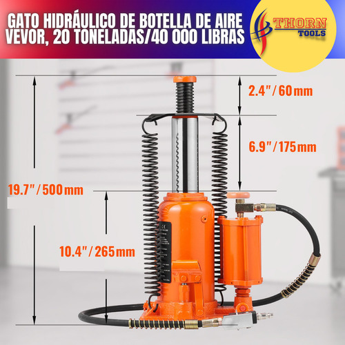 Gato Hidráulico De Botella De Aire 20 Ton Hb