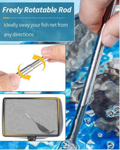 Pawfly Red Para Peces De Acuario De 5 Pulgadas Con Mango Tel