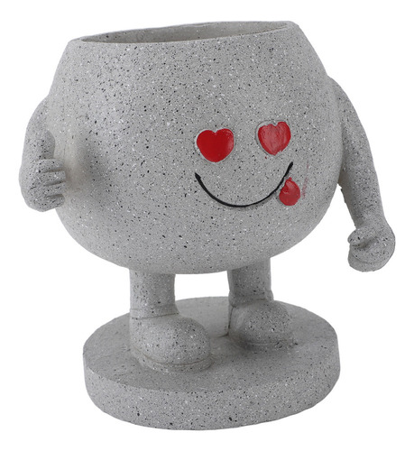 Maceta Suculenta Adorable Figura Sonriente Con El Pulgar