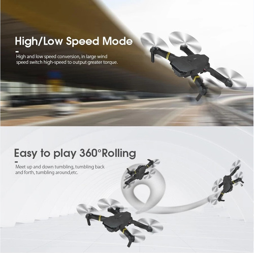 Câmera HD Drone E998 Pro de 50 metros e 720mp para iniciantes