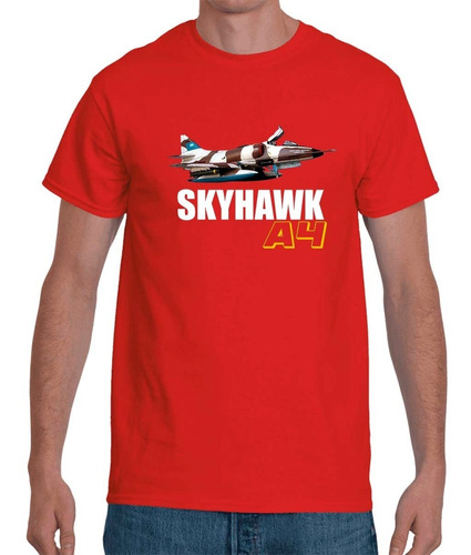 Remera  Avion A4 Sky Hawk Islas Malvinas Argentinas Colores