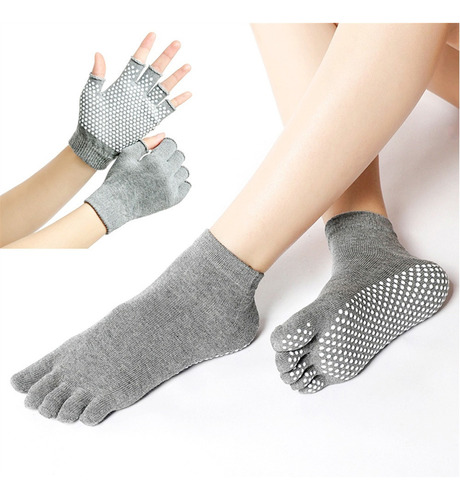 Calcetes Y Guantes Para Yoga Antideslizantes 2juegos