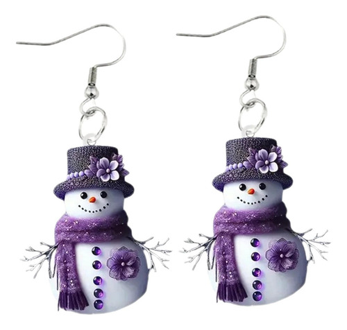 Pendientes De Muñeco De Nieve De Navidad Pendientes