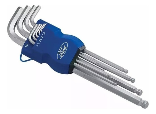 Juego De 9 Llaves Allen Largas, FHT-H-0017, Ford Tools