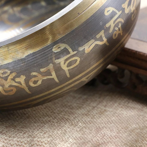 Taça De Som Musical Budista Tibetana Feita À Mão