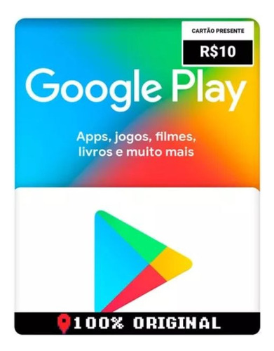 Gift Card Google Play R$10 Reais Brasil Envio Rápido