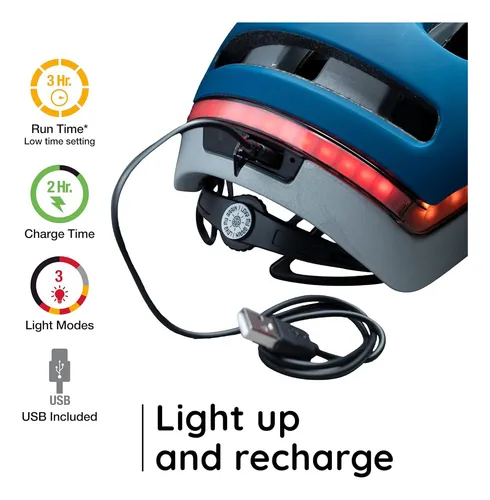 Nutcase, Vio - Casco De Bicicleta Con Luces Led Y Protección