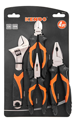 Set 4 Piezas Francesa + Pinza Universal Y Punta+ Alicate Rex