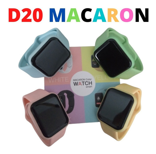 Smartwatch D20 Y68 Macaron Colorido Lançamento