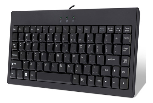 Adesso Akb-110b Mini Teclado Alámbrico (negro) Color del teclado Negro Idioma Inglés US