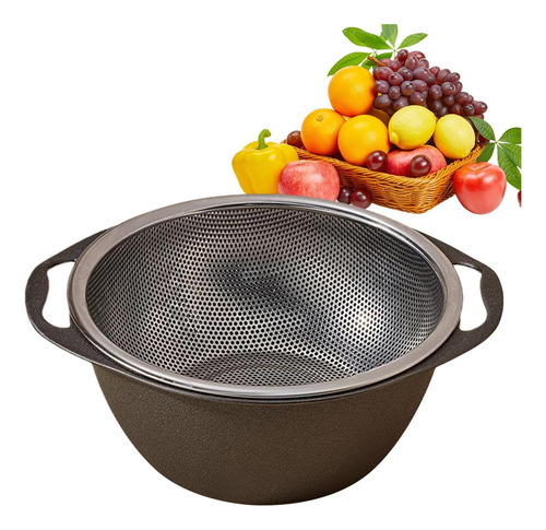 Cesta De Drenaje De Doble Capa Lavabo Multifuncional Colador