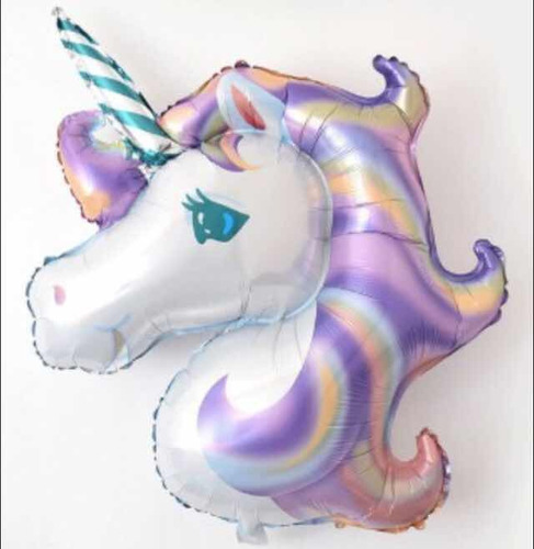 Globo Metalizado Unicornio 40cm X1u