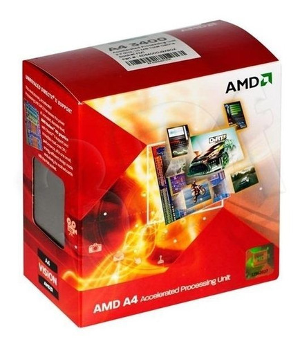 Procesador gamer AMD A4-Series A4-3400 AD3400OJZ22GX  de 2 núcleos y  2.7GHz de frecuencia con gráfica integrada