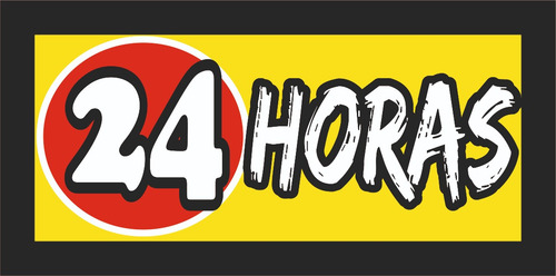 Cartel Luminoso Led 24 Hs Rectangular Amarillo Rojo Oferta.
