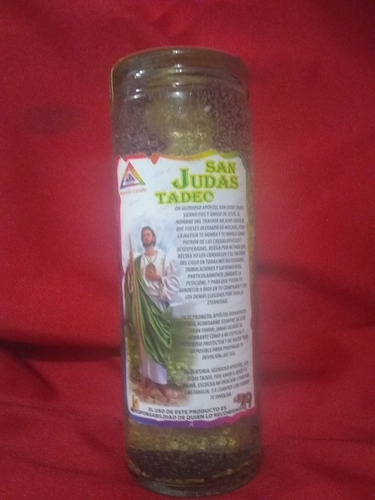 Veladora De San Judas Causas Difíciles Gel+1rosa De Jerico