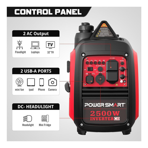 Powersmart Hb5020c 2500w Investor Generador, Arranque Y
