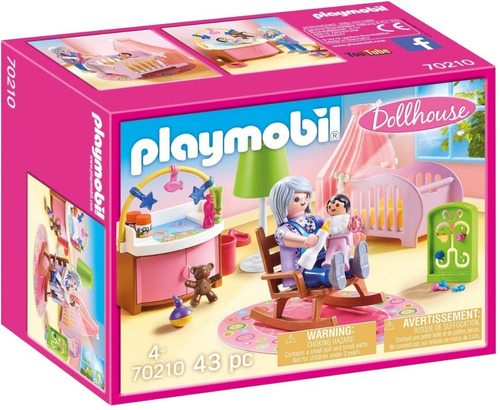 Todobloques Playmobil 70210 Dollhouse Habitación Del Bebé