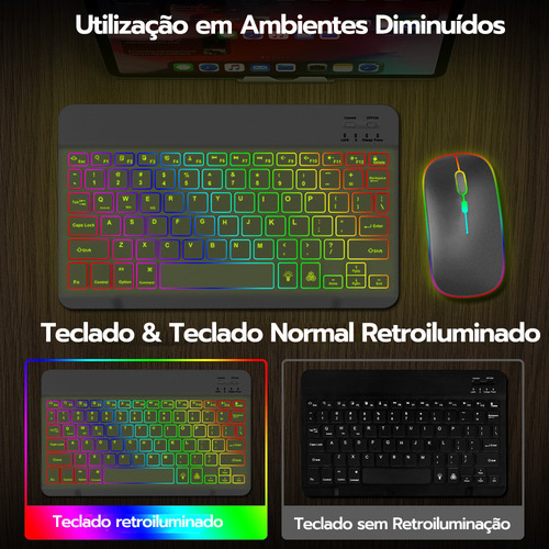 Teclado Table Bluetooth Sem Fio Par iPad Ios Android Windows