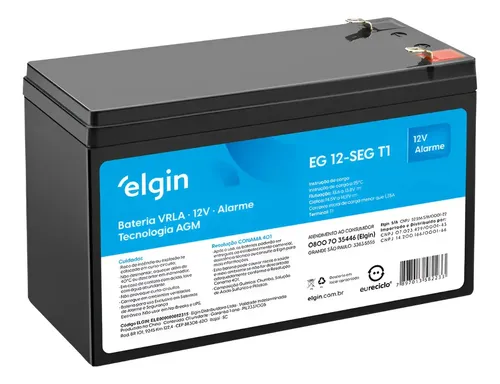 Elgin Selada Bateria 12v 7a Alarme E Cerca Elétrica