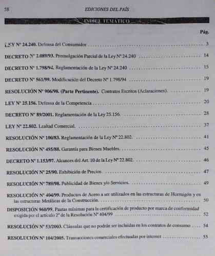 Defensa Del Consumidor Ley 24240 (Usado)