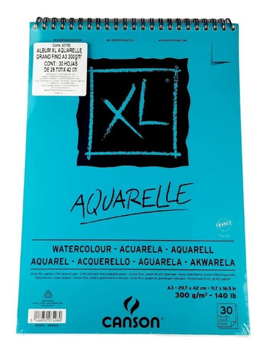 Block Xl Aquarelle Canson 29.7x42cm 300g