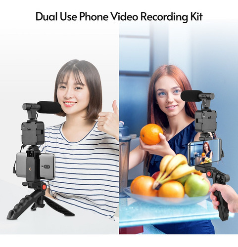 Kit De Videoteléfono Vlog, Trípode, Soporte Para Teléfono De