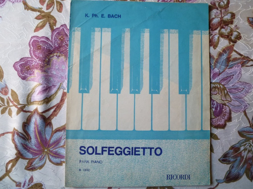 Karl Philip Bach Solfeggieto Partitura Para Piano
