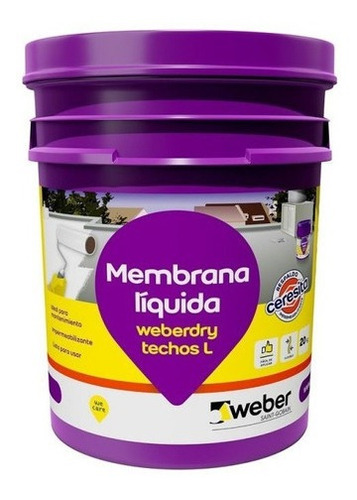 Membrana Líquida Techos L Weberdry Weber 20 K Blanco Teja Mm