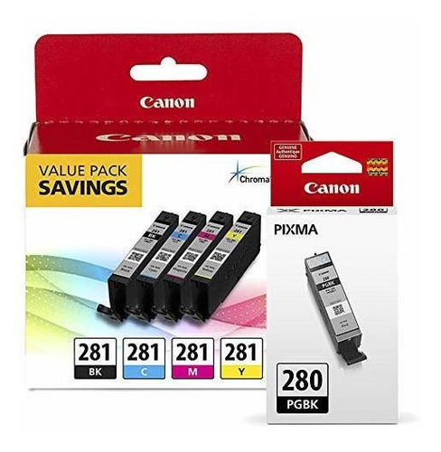 Canon Cli281 Bkcmy 4color Paquete De Valor De Tinta Del Tanq