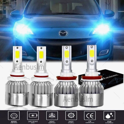 Kit De Bombillas Led Hb3 H11 Para Mazda 3 8000k 2010-2018