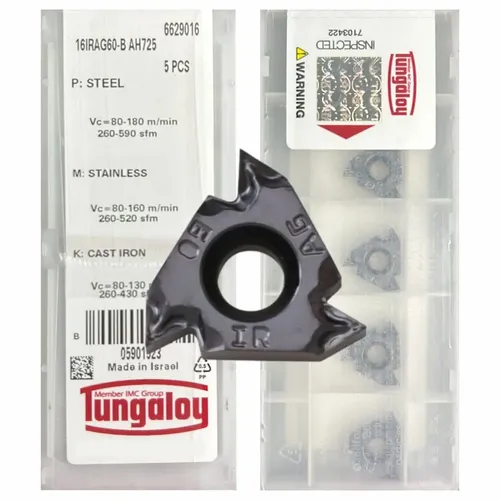 Inserto Pastilha Rosca Interna 60o 16irag60-b Ah725 Tungaloy