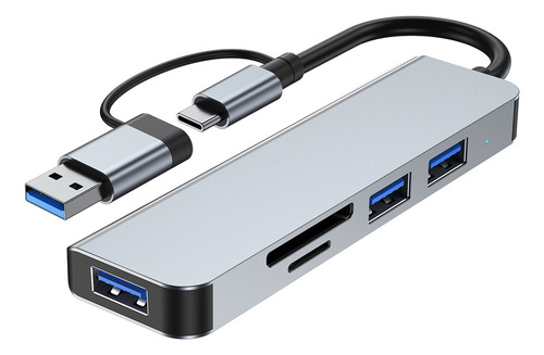 Estación De Acoplamiento 5 En 1 Con Hub Tipo C A Usb 3.0 Con