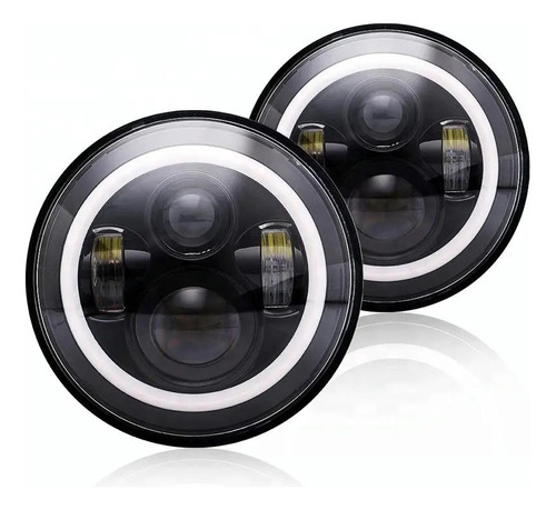 Par Farolas Redondas Led De Lujo Cafe Racer 7 Pulgadas 