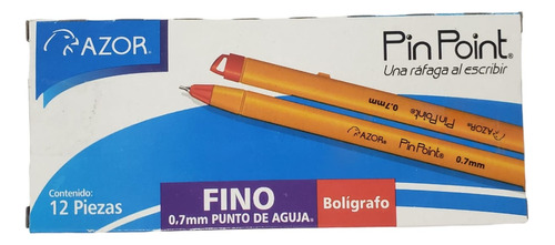 Boligrafo Punta Fina Pinpoint Rojo Paquete 12 Pz