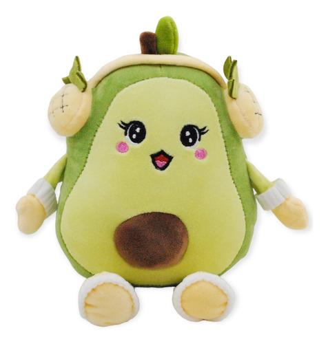 Peluche Aguacate Audífonos Amarillos Juguete Regalo Niños