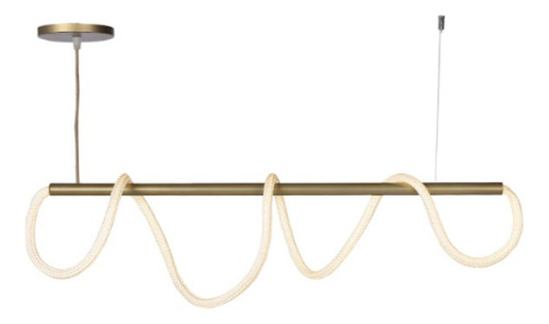 Tre Pendente Corda 95cm Dorado 60w 3.000k Z Branco-qente Ten Ão De Operação