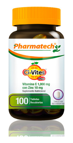 Vamina C 1000mcg / Zinc 10mg Pharmatech 100 Tabletas