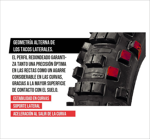 Cubierta Trasera Borilli Cross 100/90-19 Mx 007 Medium Soft