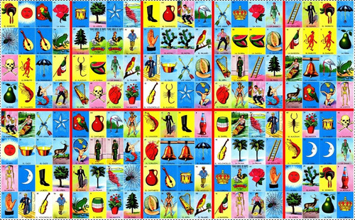 Lotería Para Imprimir 10 Tablas Por Hoja 1,000 Archivos Jpg