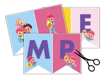 Comprar Kit Imprimible Banderín Feliz Cumple + Nombre Bebefinn