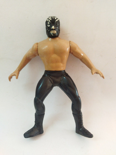 Luchador Bootleg Clásico Máscara Negra Ojos Red Triángulo 