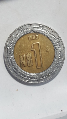 Moneda De $1 Con Letra   N   Año 1993