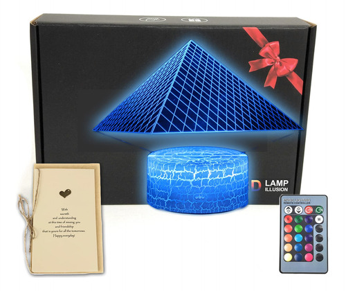 Egypt Pyramid World Landmark Building 3d Illusion Led L...