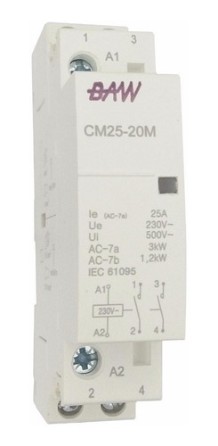 Contactor Modular 25amp 2p 1 Módulo Baw C