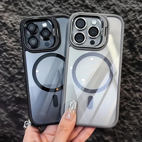 Funda Para iPhone Magsafe Uso Rudo Con Mica Lentes Cámara